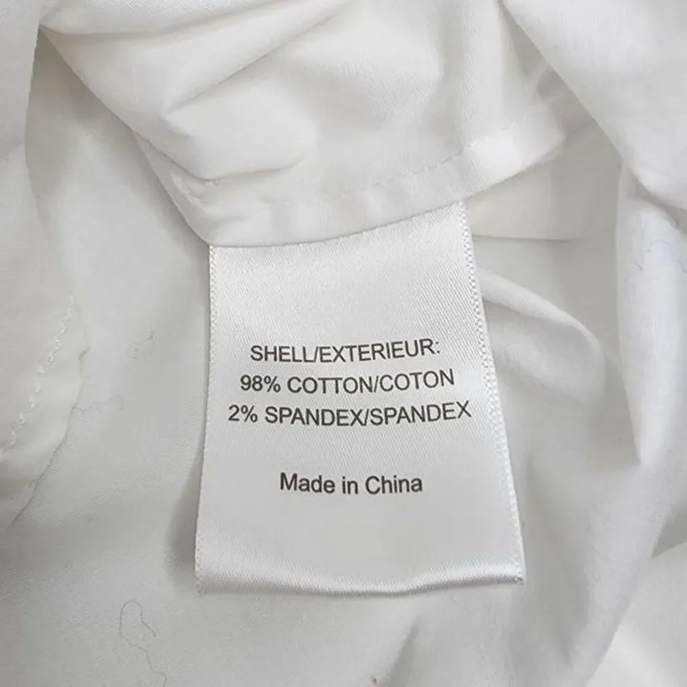Tory Burch Button‎ Down Blouse Women's 6 Ruffle Office Top White